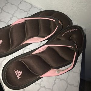 Adidas flip flops!